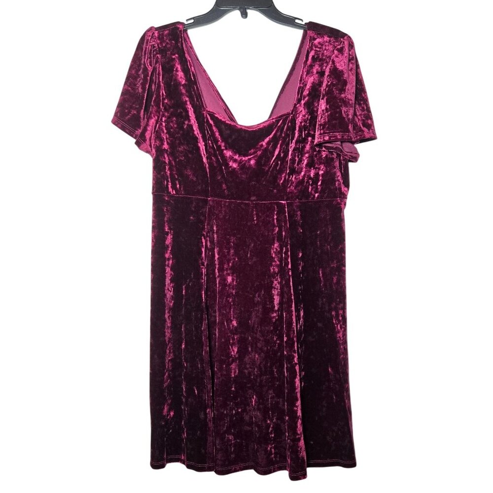 Live to be Spoiled Velvet Babydoll Mini Dress Size XXL Whimsigoth Vamp Stretch